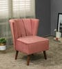 Sergio Velvet Slipper Chair In Blush Pink Colour