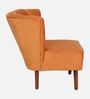 Sergio Velvet Slipper Chair In Rust Colour