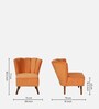 Sergio Velvet Slipper Chair In Rust Colour