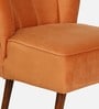 Sergio Velvet Slipper Chair In Rust Colour