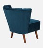 Sergio Velvet Slipper Chair In Teal Blue Colour