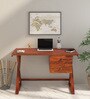 Seri Sheesham Wood Study Table In Honey Oak Finish