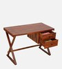 Seri Sheesham Wood Study Table In Honey Oak Finish