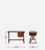Seri Sheesham Wood Study Table In Honey Oak Finish