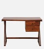 Seri Sheesham Wood Study Table In Honey Oak Finish