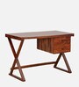Seri Sheesham Wood Study Table In Honey Oak Finish