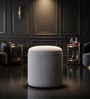 Serica Storage Velvet Pouffe In Grey Colour