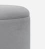 Serica Storage Velvet Pouffe In Grey Colour