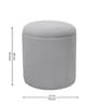 Serica Storage Velvet Pouffe In Grey Colour