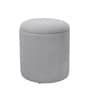 Serica Storage Velvet Pouffe In Grey Colour