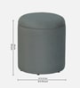 Serica Storage Velvet Pouffe In Grey Colour