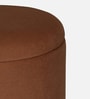 Serica Storage Velvet Pouffe In Rust Colour