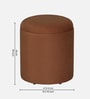Serica Storage Velvet Pouffe In Rust Colour