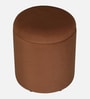 Serica Storage Velvet Pouffe In Rust Colour
