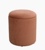 Serica Storage Velvet Pouffe In Rust Colour