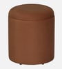 Serica Storage Velvet Pouffe In Rust Colour