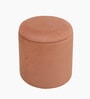 Serica Storage Velvet Pouffe In Rust Colour