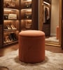 Serica Storage Velvet Pouffe In Rust Colour