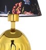 Serin Iron Table Lamp with Cotton Fabric Lampshade (Gold & White)