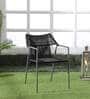 Serra Steel & Braided Rope Outdoor Seating In Black Grey Finish