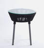 Serra Steel & Braided Rope Table And Chair Sets In Black Grey Finish