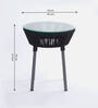 Serra Steel & Braided Rope Table And Chair Sets In Black Grey Finish