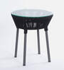 Serra Steel & Braided Rope Table And Chair Sets In Black Grey Finish