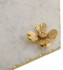 Serving  Platter With Brass Flower  Embedded