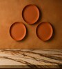 Set  Of  3 Terracotta Wallplate 8 Inches