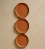 Set  Of  3 Terracotta Wallplate 8 Inches