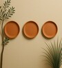 Set  Of  3 Terracotta Wallplate 8 Inches