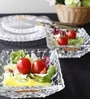 Set of 1 Bossanova Crystal Square Plate and 4 Bowls