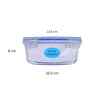 Set of 1 Crystal Lead Free Glass 370ml Lunch Box