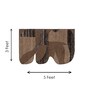Set Of 1 Dark Chocolate-Brown High Texture Wool Wall Art