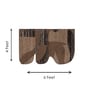 Set Of 1 Dark Chocolate-Brown High Texture Wool Wall Art