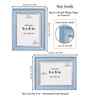 Distressed Sky Blue & Silver Pvc 6X8 Inch Single Photo Frames