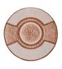 Set of 1 Jute Material Geometric Reversible Table Runner