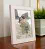 Light Wood Tone With Gold Trim Pvc 5X7 Inch Single Photo Frames