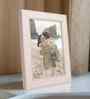 Light Wood Tone With Gold Trim Pvc 5X7 Inch Single Photo Frames