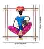 Multicolour Iron Dafali Musician Wall Art