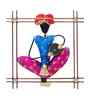 Multicolour Iron Dafali Musician Wall Art