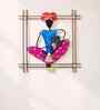 Multicolour Iron Dafali Musician Wall Art