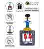 Multicolour Iron Folk Musician Lady Showpiece