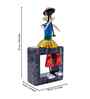 Multicolour Iron Folk Musician Lady Showpiece