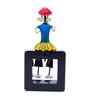 Multicolour Iron Folk Musician Lady Showpiece