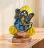 Multicolour Iron Ganesha Drum Decorative Figurine