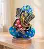 Multicolour Iron Lord Ganesha Musician Showpiece
