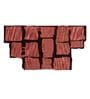 Set Of 1 Rust And Baby Pink High Texture Wool Wall Art
