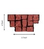Set Of 1 Rust And Baby Pink High Texture Wool Wall Art