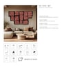 Set Of 1 Rust And Baby Pink High Texture Wool Wall Art